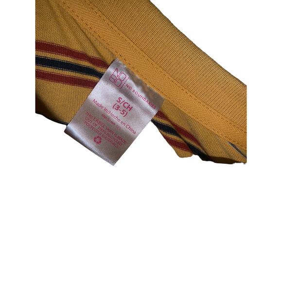 No Boundaries Yellow Striped Long Sleeve Crop Top S NWT - Picture 3 of 5